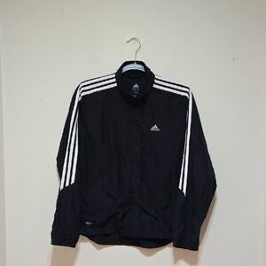 Adidas Vintage Men's Track Windbreaker Jacket With White Stripes